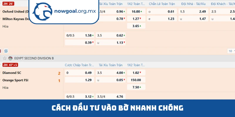 Cách đầu tư vào bờ nhanh chóng
