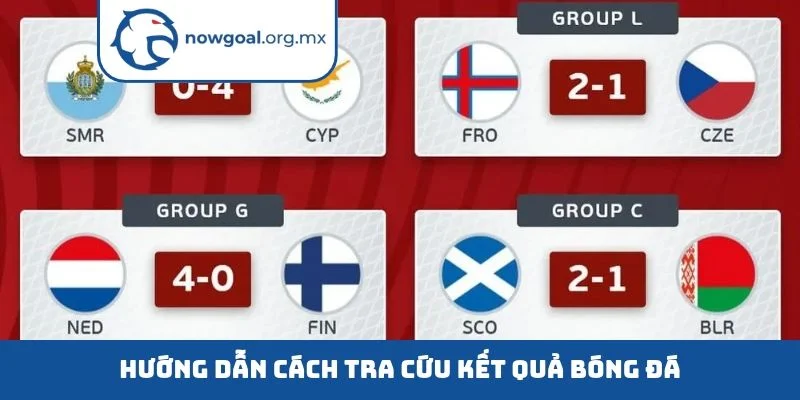 Hướng dẫn cách tra cứu kết quả bóng đá
