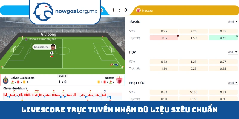 Livescore trực tuyến nhận dữ liệu siêu chuẩn